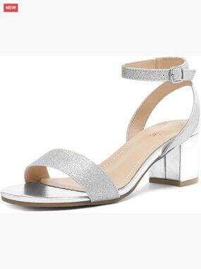 Women's Open Toe Ankle Strap Block Heel Sandals Dress Pumps Shoes